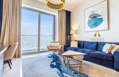 صورة لـ غرفة المعيشة شقة - 2 غرف نوم - 4 حمامات للايجار في فندق وأجنحة أفاني بالم فيو - مدينة دبي الإعلامية - دبي ، صورة رقم 1