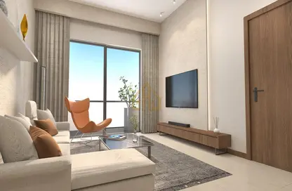 Living Room image for: Apartment - 1 Bedroom - 2 Bathrooms for sale in Marquis Signature - Arjan - Dubai, Image 1