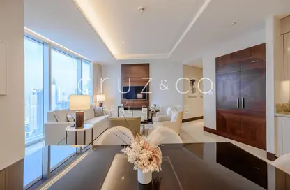 Living / Dining Room image for: Apartment - 2 Bedrooms - 2 Bathrooms for rent in The Address Sky View Tower 1 - The Address Sky View Towers - Downtown Dubai - Dubai, Image 1