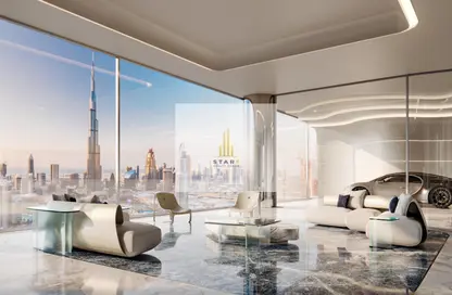 Living Room image for: Penthouse - 5 Bedrooms - 7 Bathrooms for sale in Bugatti Residences - Business Bay - Dubai, Image 1