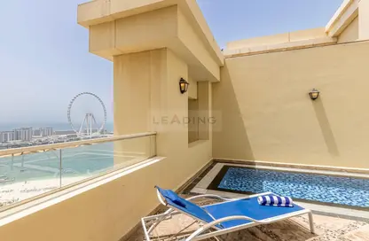 Penthouse - 4 Bedrooms - 5 Bathrooms for rent in Amwaj 2 - Amwaj - Jumeirah Beach Residence - Dubai