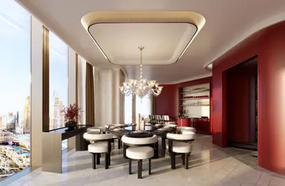 صورة لـ غرفة الطعام شقة - 2 غرف نوم - 3 حمامات للبيع في فندق وريزيدنس باكارات دبي - برج خليفة - دبي وسط المدينة - دبي ، صورة رقم 1