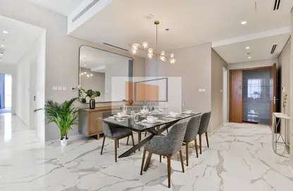 Dining Room image for: Apartment - 3 Bedrooms - 4 Bathrooms for rent in Wafra Residential Tower - Najmat Abu Dhabi - Al Reem Island - Abu Dhabi, Image 1