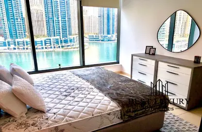 Apartment - Studio - 1 Bathroom for rent in Silverene Tower B - Silverene - Dubai Marina - Dubai