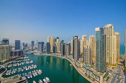 Apartment - 3 Bedrooms - 4 Bathrooms for rent in Silverene Tower A - Silverene - Dubai Marina - Dubai