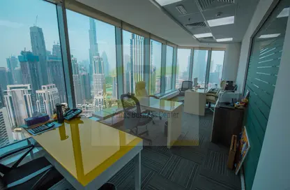 Business Centre - Studio - 3 Bathrooms for rent in The Prime Tower - Business Bay - Dubai