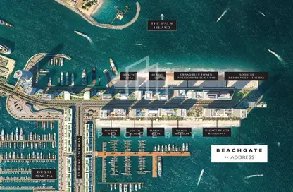 Apartment - 2 Bedrooms - 2 Bathrooms for sale in Beachgate by Address - EMAAR Beachfront - Dubai Harbour - Dubai