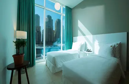 صورة لـ غرفة- غرفة النوم شقة - 1 حمام للايجار في جنة بلايس في دبي مارينا - دبي مارينا - دبي ، صورة رقم 1
