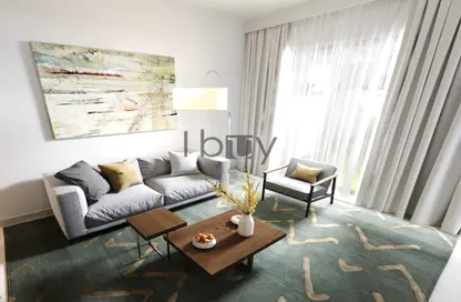Living Room image for: Townhouse - 3 Bedrooms - 4 Bathrooms for sale in Noya 1 - Noya - Yas Island - Abu Dhabi, Image 1
