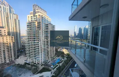 Apartment - 1 Bedroom - 2 Bathrooms for rent in Al Habtoor Tower - Dubai Marina - Dubai