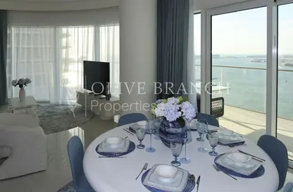 Apartment - 3 Bedrooms - 4 Bathrooms for rent in Grand Bleu Tower 1 - EMAAR Beachfront - Dubai Harbour - Dubai