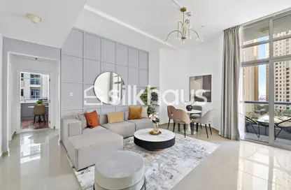 Living / Dining Room image for: Apartment - 1 Bedroom - 1 Bathroom for rent in Marina Wharf 1 - Marina Wharf - Dubai Marina - Dubai, Image 1