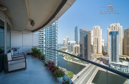 Apartment - 3 Bedrooms - 4 Bathrooms for rent in The Waves Tower A - The Waves - Dubai Marina - Dubai